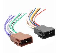 O60 Bolwins Adaptateur universel pour autoradio de voiture Câble DIN ISO prise femelle Câble d'alimentation haut-parleur Faisceau de câbles 16 cm Plug & Play pour installation radio de véhicule