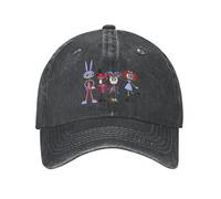 OAAJKOAM The Amazing Digital Circus Pomni Jax Casquettes de Baseball Casquette Snapback délavée en détresse pour Hommes et Femmes Chapeaux réglables Casquette