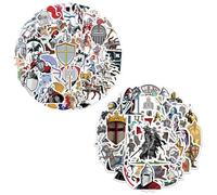 OAAO 110 Autocollants De Chevalier Médiéval, Design De Dessin Animé Amusant, Matériaux Imperméables Et Durables, Autocollants De Décoration De Bagages, des Planches À roulettes.