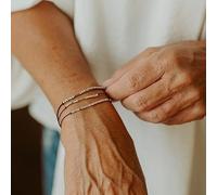 OAAO 2 Ensembles De Bracelets en Code Morse, Y Compris des Cartes Exquises, Un Codage en Langue Secrète en Argent, Une Forme De Perle en Corde De Soie, des Accessoires Cadeaux Personnalisés.