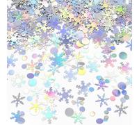 OAAO 2000 Pcs Décoration De Bureau Flocon De Neige, Confettis De Glace Et De Neige De 75 Grammes, Confettis De Décoration De Noël Scintillants, Mariages.