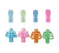 OAAO 4 Poignées De Stylo À Deux Doigts en Silicone, 4 Poignées De Stylo Creux, Correcteurs De Posture D'Écriture pour Enfants, Aides À L'Écriture Correctes.