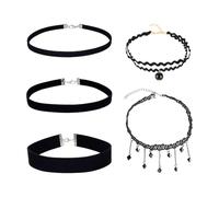 OAAO Ensemble De Colliers 5 Pièces, Correspondance De Perles De Flanelle, Style Gothique À Plusieurs Niveaux, Accessoires De Mode pour Femmes.