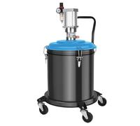 OABIWEGH Pompe à Graisse Pneumatique Portable avec Chariot Porte-fût, Pompe à Graisse Pneumatique avec Tuyau Haute Pression De 19 Pieds Et Pistolet à Graisse, pour La Construction Mécanique(Size:40L)