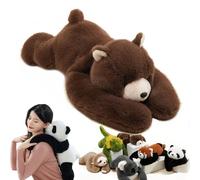 OADAA Animaux lestés pour Adultes, Peluche lestée pour Enfants et Adultes, Panda en Peluche lestée (Bear, 45CM/17.7IN)