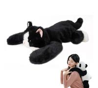 OADAA Animaux lestés pour Adultes, Peluche lestée pour Enfants et Adultes, Panda en Peluche lestée (Cat, 45CM/17.7IN)