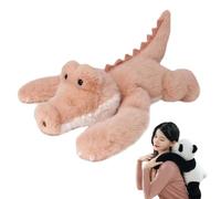 OADAA Animaux lestés pour Adultes, Peluche lestée pour Enfants et Adultes, Panda en Peluche lestée (Pink Crocodile, 65CM/25.6IN)