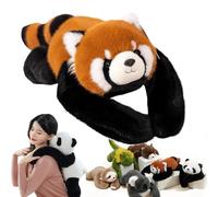 OADAA Animaux lestés pour Adultes, Peluche lestée pour Enfants et Adultes, Panda en Peluche lestée (Red Panda, 30CM/11.8IN)