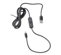 OAEPG Général Câble d'alimentation USB C avec commutateurs de contrôle 5 V 3 A Charge rapide Alimentation et métal pour Raspberry 4B Modèle USB Type C Câble de charge avec interrupteurs marche/arrêt