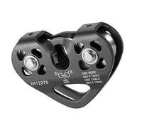 OAEPG Mousqueton d'escalade durable en alliage d'aluminium avec poulie d'installation rapide pour les aventures en plein air et la randonnée Mousqueton à vis portable Poulie en alliage d'aluminium