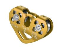 OAEPG Mousqueton d'escalade durable en alliage d'aluminium avec poulie d'installation rapide pour les aventures en plein air et la randonnée Mousqueton à vis portable Poulie en alliage d'aluminium