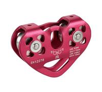 OAEPG Mousqueton d'escalade durable en alliage d'aluminium avec poulie d'installation rapide pour les aventures en plein air et la randonnée Mousqueton à vis portable Poulie en alliage d'aluminium