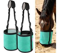 OAHELAKE Sacs d'alimentation pour chevaux pour céréales, sacs d'alimentation respirants pour chevaux, sac d'alimentation universel en maille pour l'alimentation des céréales, design anti-déversement