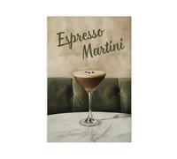 OAHFDF Impression sur toile pour salon, chambre à coucher, expresso, martini, cocktail, bar, 30 x 45 cm