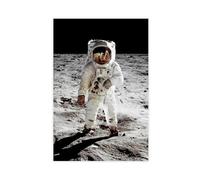 OAHFDF Neil Armstrong Moonwalk Poster sur toile vintage Nasa Décoration murale pour salon, chambre à coucher 60 x 90 cm