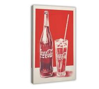 OAHFDF Poster vintage sur toile Coca-Cola Coca - Décoration murale pour salon, chambre à coucher - 30 x 45 cm
