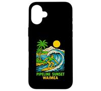 Oahu Hawaii Pipeline Sunset Retro Surfs Up pour Hommes Coque pour iPhone 16 Plus