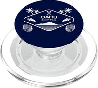 Oahu Mers du Sud Tortue Marine Palmiers Souvenir Hawaï PopSockets PopGrip pour MagSafe