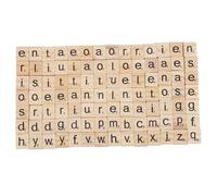 OAIEU Alphabet en Bois Mixte Scrabbles Nombre Lettres Minuscules Blocs Bricolage Fabrication De Carreaux De Jeu De Mots Croisés D'Orthographe (Lettre)