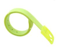 OAIEU Ceinture Décontractée en Silicone Anti-Métal pour Femme Et Homme - Ceinture D'Inspection De Sécurité Réglable avec Boucle en Plastique (Jaune Fluorescent)