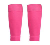 OAIEU Chaussettes de Sport Respirantes pour Adultes, Chaussettes de Football pour Hommes et Femmes, pour Course à Pied, Cyclisme, Mollets, protège-Tibia, Manches de Jambes(Rose Rouge)