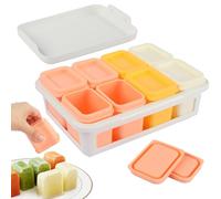 Oaioya 8 Pots Silicone Gourmands pour Bébé - 50ml | Dégradé Candy | Couvercles Hermétiques Anti-Fuite | Résistants au Four & Micro-ondes | Stockage Sain & Ludique