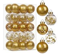 Oairse 30pcs 50 mm Baubles d'arbres de Noël décoratifs, Boules de Noël, décorations d'arbres de Noël Scintillantes, décorations délicates pour l'arbre de Noël, fête de Mariage de Noël