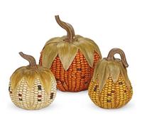 Oairse Lot de 3 citrouilles artificielles en résine - Décoration d'automne pour Halloween - Décoration d'automne - Décoration d'automne - Décoration de Thanksgiving