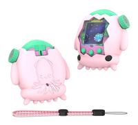 OAJ Coque pour Tamagotchi Paradise et coque de calmar dessin animé avec lanière - Coque de protection compatible avec Tamagotchi Paradise Interactive Virtual Pet (rose)