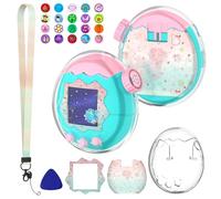 OAJ Coque pour Tamagotchi Paradise et coque de protection transparente en polycarbonate avec plaque frontale sur le thème du paradis et autocollants de cadran zoom, accessoires de sangle de cou