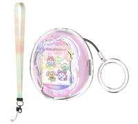 OAJ Lot de 4 coques de protection pour Tamagotchi Uni en polycarbonate transparent, équipées d'un cordon, d'un porte-clés et d'un outil d'ouverture, coque de couverture complète pour Tamagotchi Uni