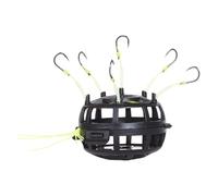 OAJABBGE 6 Crochets Forme Carrée Appâts De Pêche Cage Chaîne Appâts De Pêche Cage 6 Lignes Groupe Mangeoire Plombs Facile À Utiliser Crochet Ligne Groupe Mangeoire Plombs