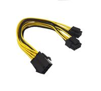 OAJABBGE 8 Broches Femelle Double 8 (4 + 4) Mâle Adaptateur Manchon Alimentation Carte Mère Câble D' Répartiteur en Y Câble Répartiteur D' De L'ordinateur