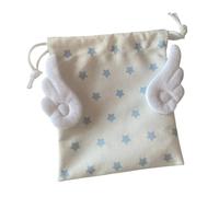 OAJABBGE À Cosmétiques en Forme D'aile en Peluche Cordon De Serrage 'étoile Maquillage Rangement Multifonctionnel Rangement Portable 'étoile Maquillage avec Cordon Serrage