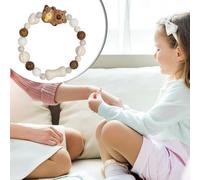 OAJABBGE À Maillons en Céramique Ours Brun Dernier Accessoire De Mode pour Étudiants Adultes Léger Et Confortable À Breloques Ours Mignon Et Laid