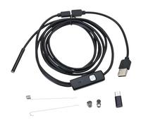 OAJABBGE Caméra Endoscopique USB avec Serpent Léger 6 LED Réglables Étanche Inspection Endoscope 5.5mm Endoscope LED
