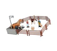 OAJABBGE Collection De Jouets Cheval en Plastique Non Toxique pour avec Scène Bain Décoration Miniature pour Un Jeu Imaginatif Ensembles Jeux Modèles Animaux