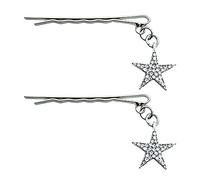 OAJABBGE Épingles à cheveux en forme d'étoile - Barrette à cheveux de mariage - Pince à cheveux de mariée - Pendentif étoile scintillante - Un mot - Barrette à cheveux pour femme