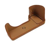 OAJABBGE Étui en cuir PU pour appareil photo Demi-boîte Étui pour Xs10 X Étui de protection semi-fond peau de base, marron