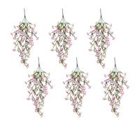 OAJABBGE Fleur De Gloire du Matin Artificielle Suspendue 6 Pièces Suspendue pour Jardinière Extérieure Et Intérieure Porche Jardin Décoration Cour Fleur Artificielle Gloire du Matin en Plein