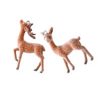 OAJABBGE Flocking 3D Spotted Deer Earring Charm Resin Christmas Elk Pendant for Keychains Necklace Festive Celebration Jewelry Animal Necklace Charm