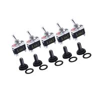 OAJABBGE IP65 Rate 2 Pin Toggle Switches 12V Marine Use 15A Capacity Screw Terminal Connection Automotive for Boat Marine with Waterproof Caps