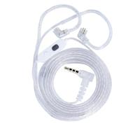 OAJABBGE KZM2 Headphone Cord Two Microphones Silver Plateds Cable 3.5mm Upgrades Earphone Headsets Wire for EDX Enhanceds Sound Transmission
