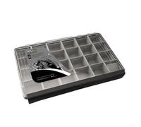 OAJABBGE Leurres Boîte De Rangement Organisateurs Matériel Pêche Plateaux Rangement Portables Couvercle Transparent Plateau Outil Appâts Séparateur Organisateurs Matériel Pêche