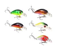 OAJABBGE Lot D'appâts Artificiels Multicolores pour La Pêche Pack De Leurres pour Attraper des Poissons Tels Que Les Lacs Rivières Et Réservoirs Souples Jour Et Nuit 5 Paquets