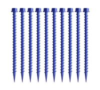 OAJABBGE Lot de 10 piquets à visser en plastique pour la fixation de tentes, bâches de pluie, extérieur, camping, piquets de tente