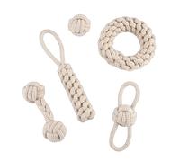 OAJABBGE Lot de 5 jouets pour chiens et chats - Corde en coton - Jouet à mâcher - Jouet interactif pour chien - Jouet à mâcher pour l'extérieur et l'intérieur
