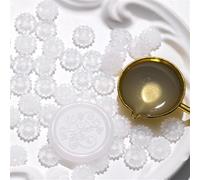 OAJABBGE Lot de 7 perles de cire à cacheter translucides pour enveloppes, cartes, invitations, paquets de vin, sceaux de tournesols