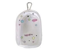 OAJABBGE Organisateur De Collection Miniature À Fermeture Éclair Avec Mousqueton Sur Panneau Transparent Pour Afficher De Petites Figurines Figurines Organisateur Anti-poussière