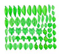 OAJABBGE Pendentifs De Feuilles Vertes Multistyles Perles Acryliques Claires Fournitures Bijoux pour Projets Conception Bijoux Faits À La Main Pendentifs Feuilles Transparentes Multistyles